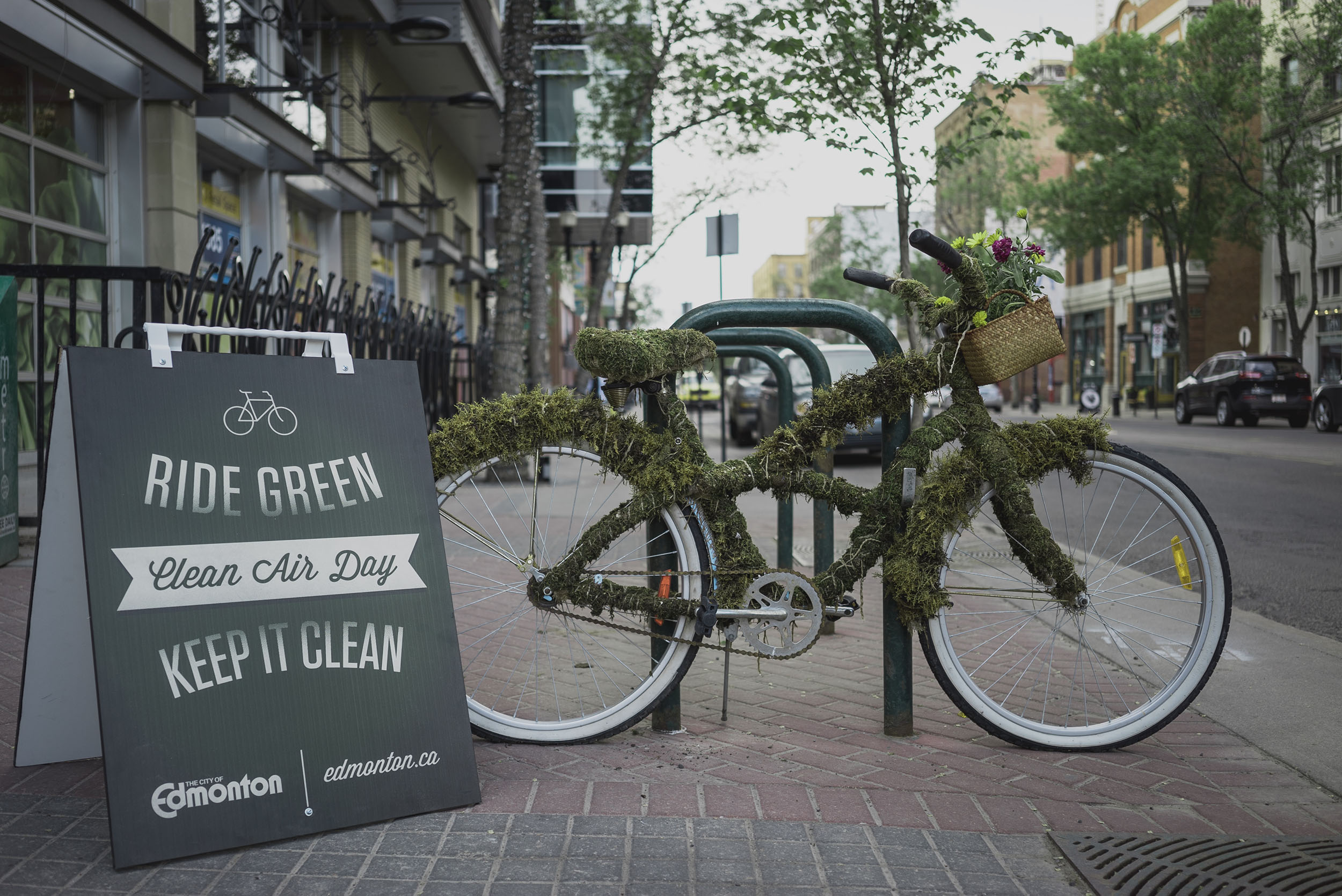 Green Bike advertising campaign in Edmonton